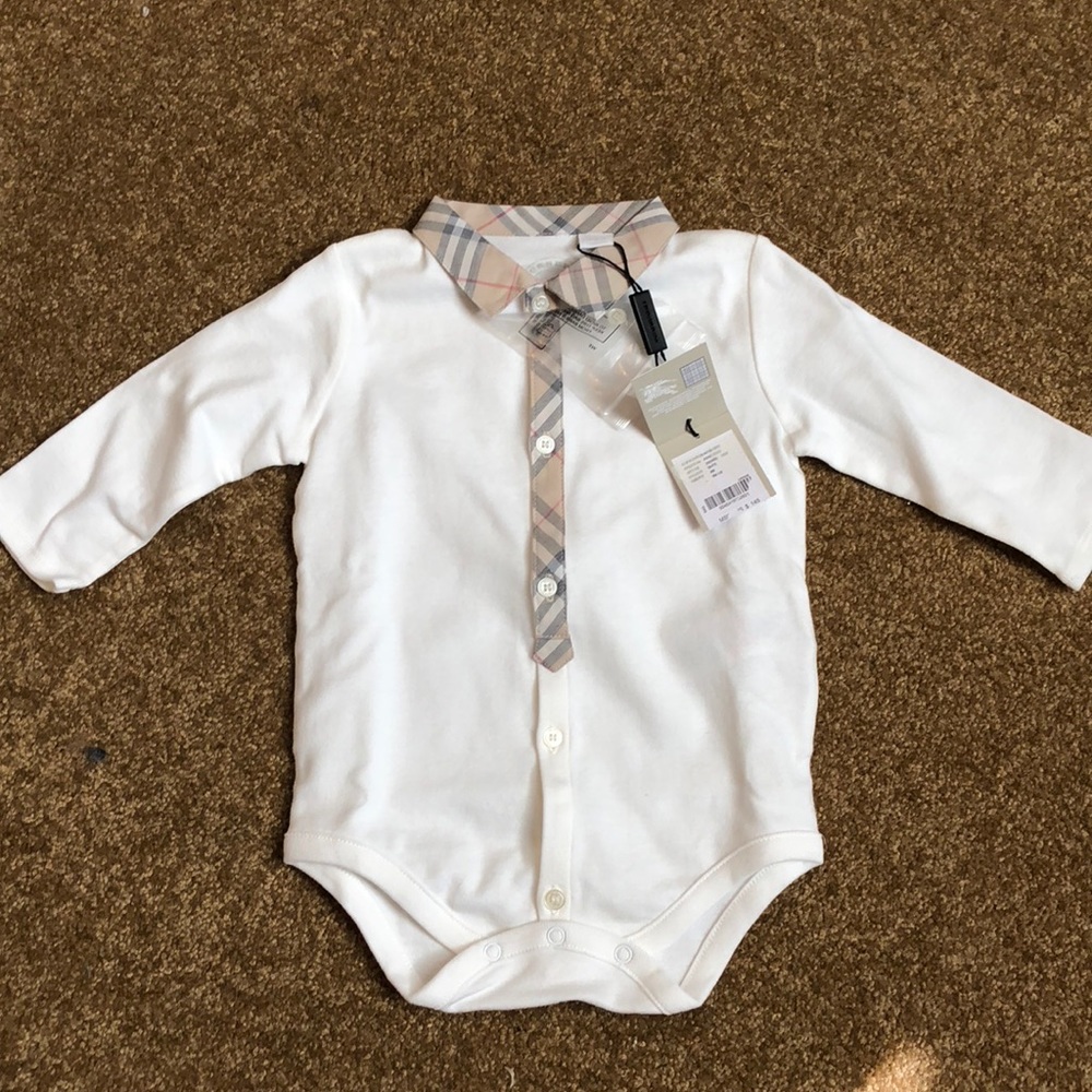 Burberry NWT Onesie with Hat